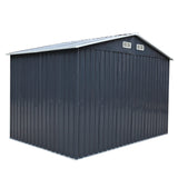 6.3' x 9.1' Outdoor Backyard Garden Metal Storage Shed Utility Tool Storage