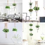 Macrame Plant Hangers with Hooks jute Rope Braided Hanging Planter Baskets