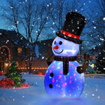8ft Christmas Quick Air Inflatable Rotating Snowman w/Colored LED Outdoor Decoration