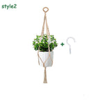 Macrame Plant Hangers with Hooks jute Rope Braided Hanging Planter Baskets