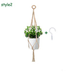 Macrame Plant Hangers with Hooks jute Rope Braided Hanging Planter Baskets