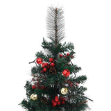 Artificial Pathway Christmas Trees with LEDs 2 pcs 29.9" PVC