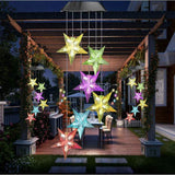 Wind Chime Solar Light Color Changing LED Blue Star Portable Waterproof Outdoor Decor gift