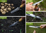 Gardtech Hand Weeder Multi Use Garden tool, Wooden Handle Stainless Steel Head,Transplanting, Pruning, Digging