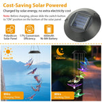 Solar LED Butterfly Wind Chimes Color Changing String Light Patio Garden Decor