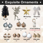 2ft Tabletop Artificial Mini Christmas Tree, Flocked Snow; Ornaments, Home & Office