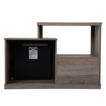 Fireplace TV Stand for TVs Up to 41" Media Entertainment Center Console Table, Open Storage Shelves, Taupe