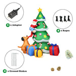 7 FT Inflatable Christmas Tree Santa Decor with LED Lights