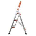 330 lbs Load Capacity Folding Platform Stool Non-slip 3 Step Aluminum Utility Ladder