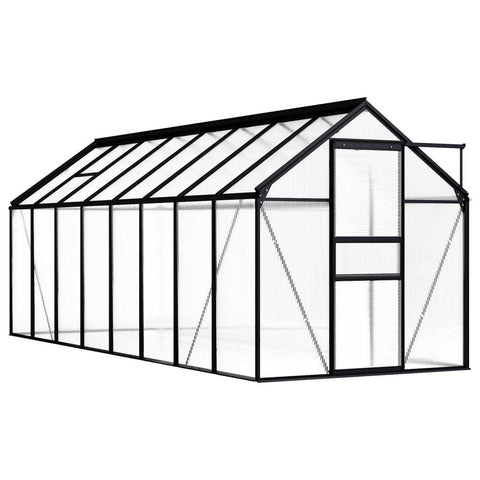 Large Greenhouse Anthracite Aluminum 14.3 ft2