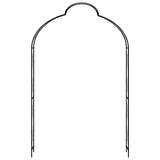 Decorative Metal Garden Arch Black 59.1"x13.4"x94.5" Iron