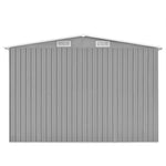 Garden Shed 101.2"x156.7"x70.1" Metal Gray