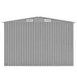 Garden Shed 101.2"x156.7"x70.1" Metal Gray