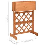 Garden Trellis Raised pedestle Planter Orange 17.7"x11.8"x29.1" Solid Firwood