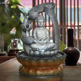 11inch Buddha Fountain Fengshui Indoor Tabletop Decorative Waterfall Kit, Submersible Pump.