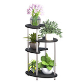 4-Tier Metal Plant Stand Foldable Tall Plant Holder Iron Art Corner Display Rack Indoor Outdoor-Black