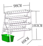 NFT Hydroponics System 72 Hole Kit, Vertical Hydroponic Growing Systems PVC Tube Plant Vegetables