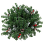 Artificial Pathway Christmas Tree with LEDs Green 15.7" PVC