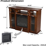 Electric Fireplace TV Stand Storage Shelf Cabinet for Living Room