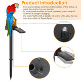 Solar Powered Parrot Garden Light IP65 Waterproof LED Landscape Decorative Lawn Lamp