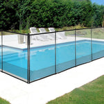 4x12 Ft Outdoor Inground Pool Fence With Section Kit, Removable Mesh Barrier, Garden, Patio