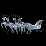 Reindeer & Sleigh Christmas Decoration 100 LEDs Outdoor White