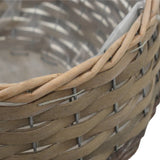 Planter 3 pcs Wicker with PE Lining set