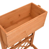 Garden Trellis Raised pedestle Planter Orange 17.7"x11.8"x29.1" Solid Firwood