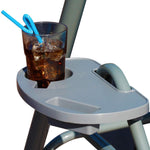 3 Person Patio Swing Seat with Drink Trays, Adjustable Canopy, Patio, Garden, Poolside, Balcony