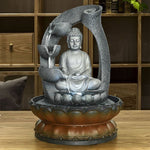 11inch Buddha Fountain Fengshui Indoor Tabletop Decorative Waterfall Kit, Submersible Pump.