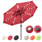 outdoor furniture 10Ft 3-Tiers 32LEDS Patio Umbrella Red or color