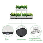 6Pcs Free Splicing Injection Adjustable Arrangeable Raised Planting Boxes