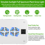 LED Grow Light 1000W 380-800nm Plant Grow Light With Bloom and Veg Dimmer Dual Chips Full Spectrum Grow Lamp