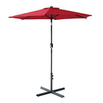 Outdoor Patio Table Market Beach Umbrella, Push Button Tilt 360 Degree, Rotation crank, Garden, Deck, Backyard, Pool