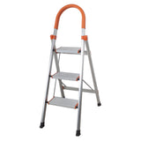 330 lbs Load Capacity Folding Platform Stool Non-slip 3 Step Aluminum Utility Ladder