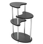 4-Tier Metal Plant Stand Foldable Tall Plant Holder Iron Art Corner Display Rack Indoor Outdoor-Black