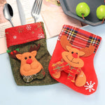 PCs Mini Christmas Stockings 3D Santa Snowman Reindeer Treat Bags Hanging Socks Tree Decorations