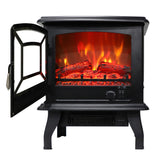 17inch 1400w Freestanding electric Fireplace, Color, Heating Wire,Rocker Flame,Switch Button,Temperature Control