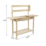 Wooden Garden Workbench Sliding Table Top