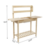 Wooden Garden Workbench Sliding Table Top