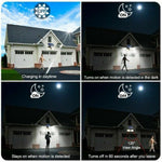 T-SUN 78LED Solar Wall Light PIR Motion Sensor Outdoor Garden Security Flood light