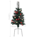 Artificial Pathway Christmas Trees with LEDs 2 pcs 29.9" PVC