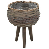 Planter 3 pcs Wicker with PE Lining set