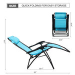 Zero Gravity Patio Folding Reclining Lounge Chairs Outdoor Foldable sidetable Porch Poolside, Set of 2