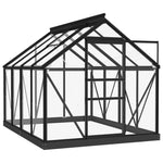 Large Glass Greenhouse Anthracite 61"x78.9"x75.2" Aluminum