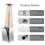 42000 BTU Pyramid Patio Heater with Wheels