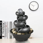 11.4inches Relaxation Water Fountain with Lights for Office and Home Decor