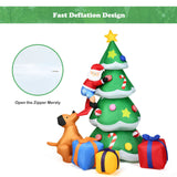 7 FT Inflatable Christmas Tree Santa Decor with LED Lights