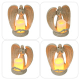 Nordic Style Resin Angel Electronic Candle Holder Living Room Christmas Decorations