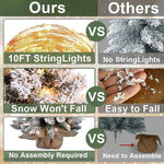 2ft Tabletop Artificial Mini Christmas Tree, Flocked Snow; Ornaments, Home & Office